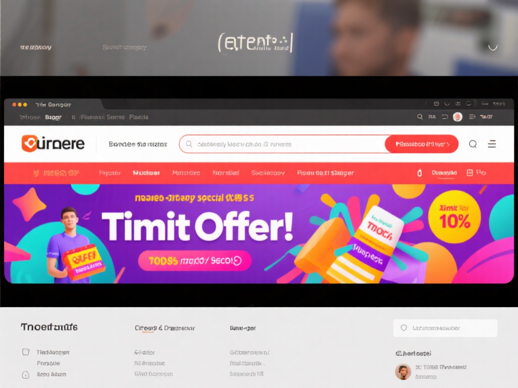 顶部横幅广告：很多特殊优惠促销活动都会以醒目的视觉